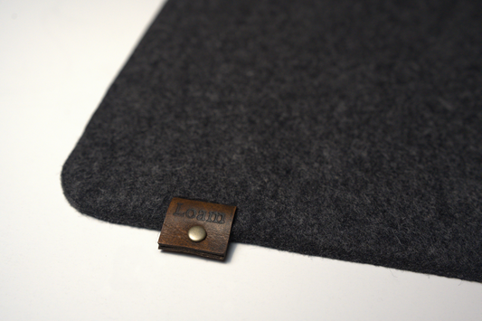 100% Wool Felted Playmat - Charcoal