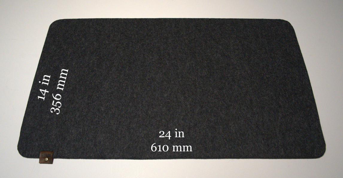 100% Wool Felted Playmat - Charcoal