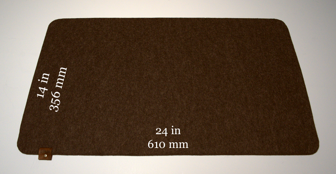 100% Wool Felted Playmat - Walnut